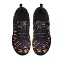 thumbnail image 5 of COEQINE Women Sneakers Puppy Footprint Tennis Shoes Fashion Sport Jogging Tennis Fitness Sneaker Black Sole Training Athletic Footwear, Colorful Paw Bone Splatter, 5 of 7