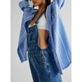 thumbnail image 5 of Women Loose Baggy Denim Bib Overalls Casual Wide Leg Jeans Jumpsuits Suspender Harem Pants Romper with Pockets, 5 of 7