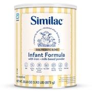 Similac Dual Prebiotic Blend Powder Baby Formula, 0-12 Months, 30.8-oz Can