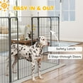 thumbnail image 6 of PawHut 44.5" H Dog Playpen for Indoor and Outdoor, 24 Panels Puppy Playpen with Lockable Door, DIY Shape Pet Exercise Fence for Multiple Dogs, Black, 6 of 10