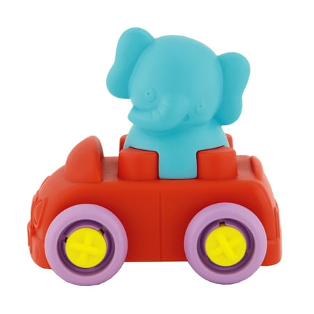 Infantino Super Soft 1st Stack & Go Explorer Car and Elephant 0-48 Months Multicolor 2-Piece