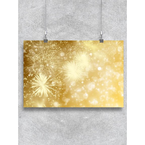 New Year Fireworks. Poster -Image by Shutterstock