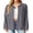 04-Gray, variant on Women's Blouses Long Sleeve Knitted Shacket Jacket Lightweight Button-Down Shirts Black L