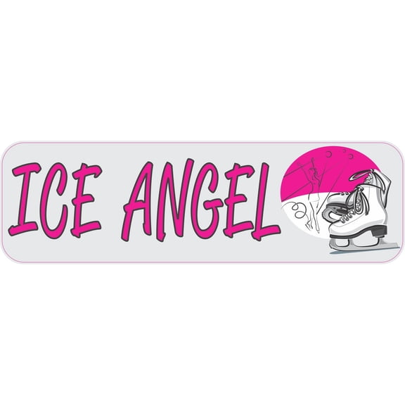 10in x 3in Ice Angel Skating Sports Bumper Sticker Vinyl Window Decal