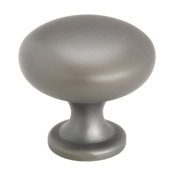 GlideRite 1-1/8 in. Classic Round Solid Cabinet Knob, Graphite Gray - 5411-GPH, 25 Pack