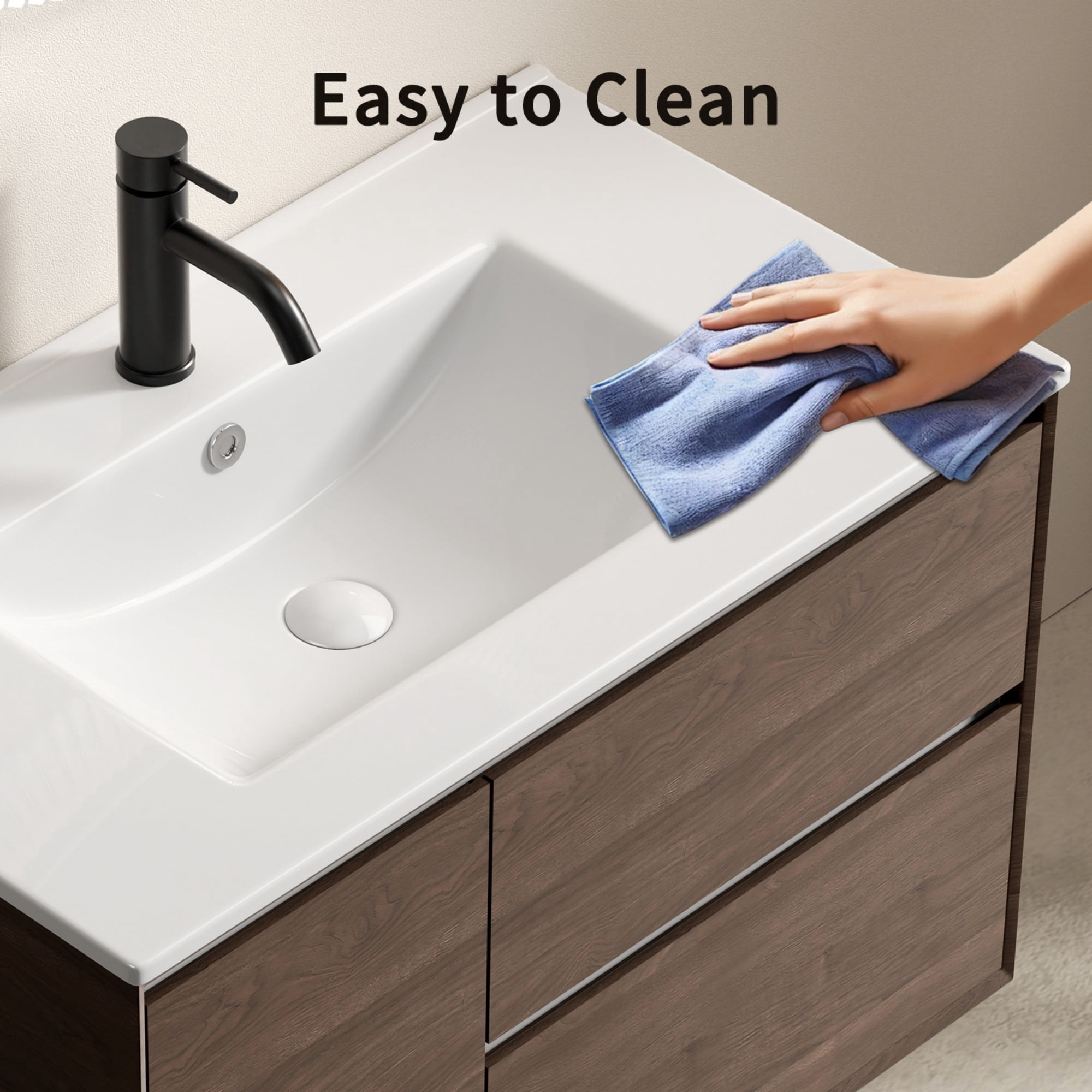 24 inch Bathroom Vessel Sink, Ceramic Bathroom Vanity Sink Top with Overflow,White