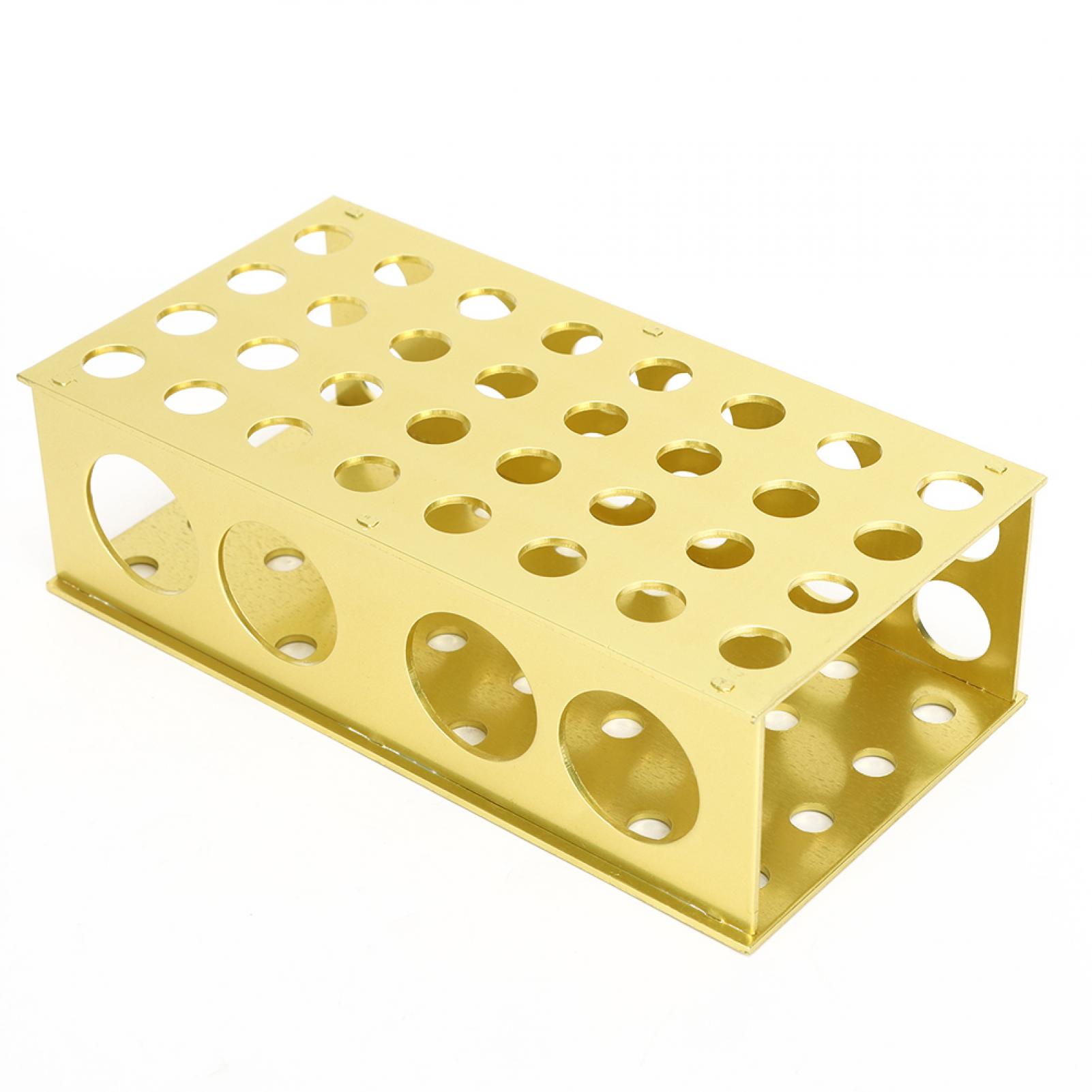 EBTOOLS Test Tube Rack Multiple Holes Stainless Steel Tubing Stand