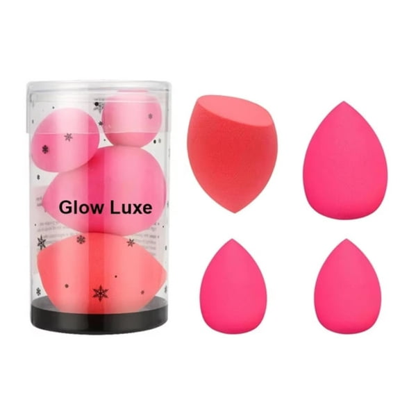 Makeup Sponge Blender Set – Soft Beauty Sponges for Foundation, Concealer & Cream – Latex-Free, Reusable, Flawless Blending – 4pcs – Cosmetic Sponges for All Skin Type