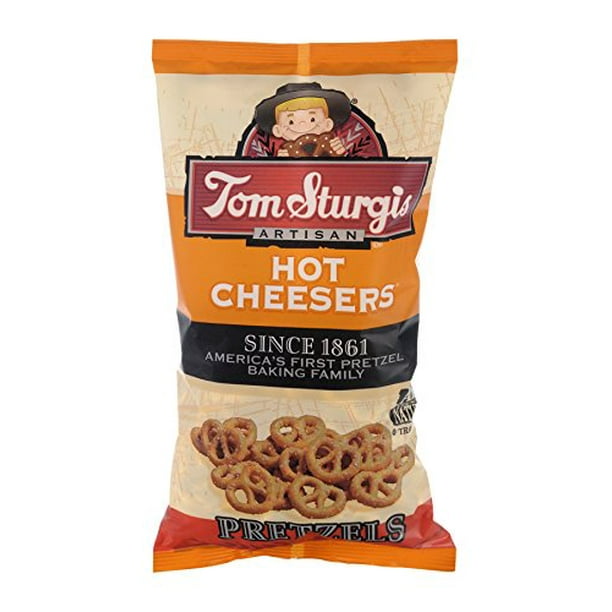 Tom Sturgis Hot Cheesers Pretzels 9 oz. Bag (3 Bags)