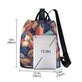 thumbnail image 3 of FORMRS Women's Travel Backpack Purse Anti-theft Hidden Pockets Casual Shoulder Bag, Blue Vibrant Leaves Pattern, 3 of 7