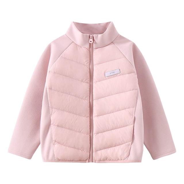 RXIRUCGD Manteau à Manches Longues pour Enfants à Col Rond, Bas à Manches Longues en Peluche ( Rose, Taille : 4 Ans )