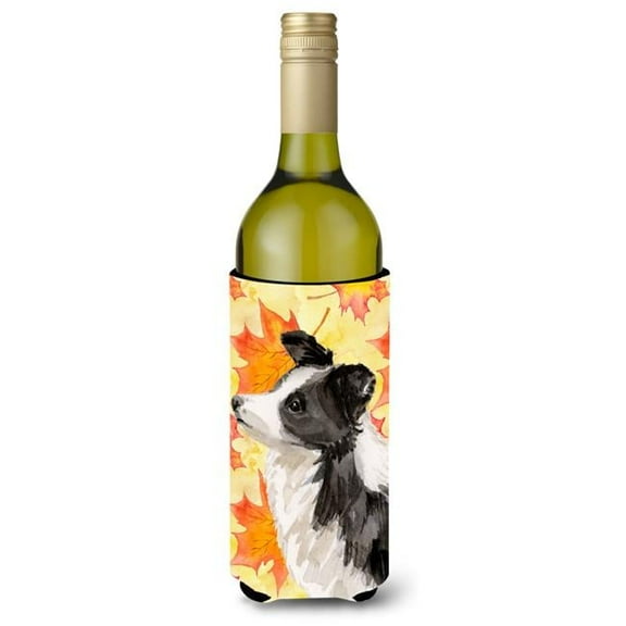 Border Collie Fall Wine Bottle Beverge Insulator Hugger