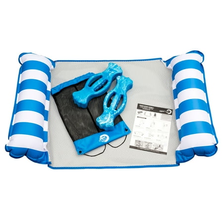 Aqua Fitness Aquatic Resistance Blue Dumbbells, Float, and Mesh Bag, .74 lbs Weight