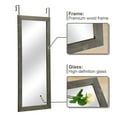 thumbnail image 4 of Over The Door Mirror Full Length, 44"x18" Door Mirror Full Length with Wood Frame, Full Length Mirror Over The Door with 2 Hangers Removeble, Hanging Mirror for Door or Wall Mounted Mirror, 4 of 7