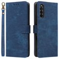 thumbnail image 1 of KAIYANG Funda de cuero con tapa para Sony Xperia 10 III 5G con bloqueo RFID, estilo billetera, color morado, E, Sony Xperia 10 III 5G, azul, 1 of 5