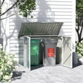 thumbnail image 2 of Outsunny Abri de Rangement Extérieur en Acier pour Poubelles, Vert, 2 of 10