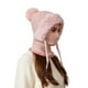 thumbnail image 4 of Sombrero de invierno de punto 3 en 1 para mujer | Set de mascarillas de gorro forrado de forro polar | Pasamontañas cálidas a prueba de viento | Accesorio térmico suave y grueso para el frío exterior, 4 of 8