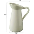 thumbnail image 6 of Hosley 10 Inch High Floral Modern Elegance Off-White Ceramic Pitcher Tabletop Vase, 6 of 6