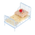 thumbnail image 3 of figatia 1/12 Scale Miniature Bed Yellow Bird Pretend Play Toy DIY Scene Model Mini House, 3 of 9