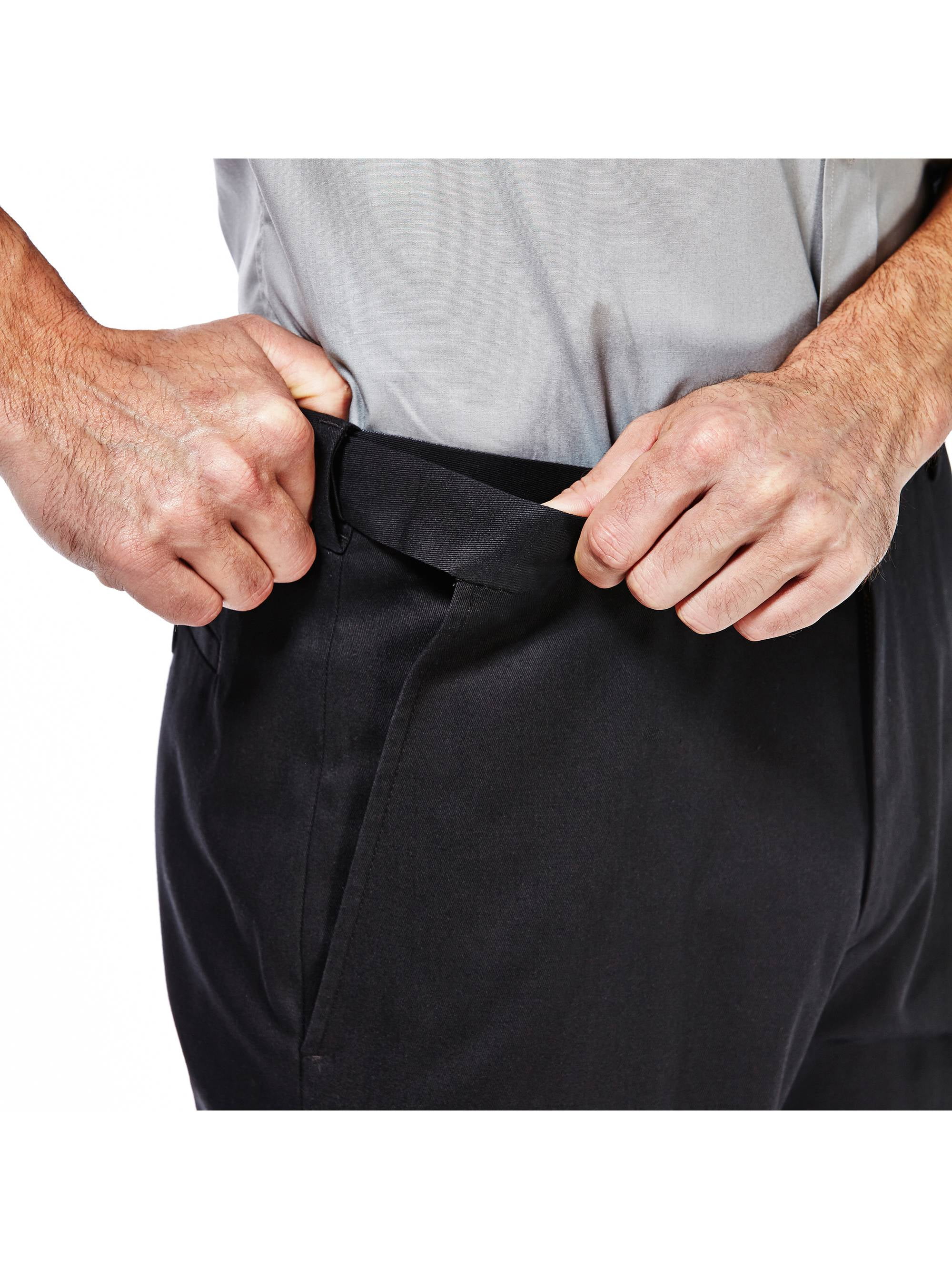Haggar Men's Premium No Iron Classic Fit Expandable Waist Pleat Pant,  Khaki, 36Wx31L