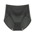 thumbnail image 1 of Gibobby Ropa interior mujer algodón Ropa interior cálida de cintura alta para mujer, bragas sin marcas de cintura alta, ropa interior elástica de algodón, calzoncillos suaves(Negro, L), 1 of 5