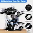thumbnail image 5 of Anpro Transform RC Car Toy for Kids, 1:18 Scale Transform Remote Control Car Robot for Age 5+ Boy Girl, White, 5 of 8
