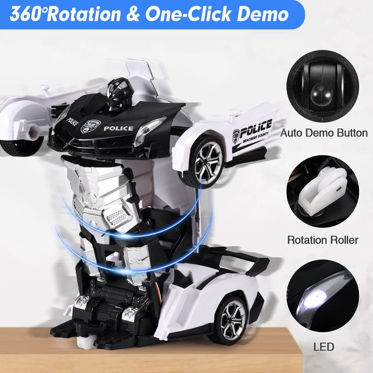 Zacro Transform RC Car Robot 1:18 Scale Remote Control Car, One