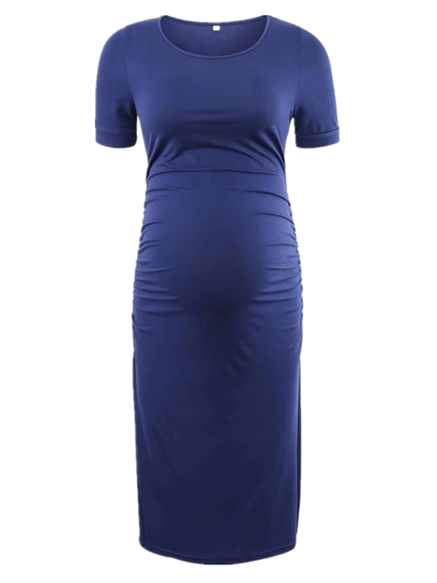 baby blue bodycon maternity dress