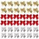 thumbnail image 1 of Paquete de 36 lazos de Navidad dorados, plateados y rojos, decoración colgante para árbol de Navidad, regalos de corona, decoración con lazo para fiesta de boda, 1 of 5