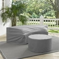 thumbnail image 2 of Bowery Hill 2 Piece Patio Vinyl Sectional Sofa Cover Set in Gray, 2 of 8