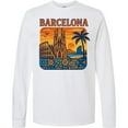 thumbnail image 3 of Inktastic Barcelona Cityscape Artwork Long Sleeve T-Shirt, 3 of 5