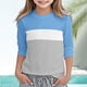 thumbnail image 1 of Blusas y camisas de manga corta con cuello redondo para verano y primavera, moda para niños pequeños, blusa lisa con cuello redondo y manga 3/4 para mujer, blusa de poliéster para niños, 1 of 5