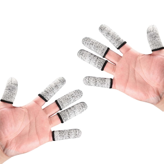 Heavy-Duty HPPE Finger Guards, 10PCS Cut-Proof Protective Covers with Texture for Mechanics