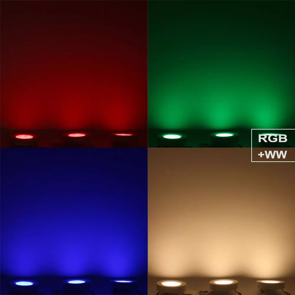 3 Pack Multi-color LED Under Cabinet Lighting Kit, LED Puck Lights, 24-key IR Remote Controller