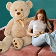 thumbnail image 6 of MorisMos 5ft Giant Teddy Bear Stuffed Animals Life Size Large Plush Brown Teddy Bear with Footprints, 6 of 9
