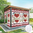 thumbnail image 6 of Outdoor Curtains for Patio Waterproof, Red Love Outdoor Privacy Panels Grommet, Valentine's Day Heart Leaves Floral Plants Blackout Outside Curtains for Porch/Cabana/Pergola/Gazebo 54"x84", 2 Panels, 6 of 8