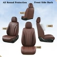 thumbnail image 4 of Coverado Full Set Car Seat Covers, Waterproof Faux Leather Front and Rear Seat Protector, Breathable Seat Cushions Universal Fit for Most Cars, Brown, 4 of 8