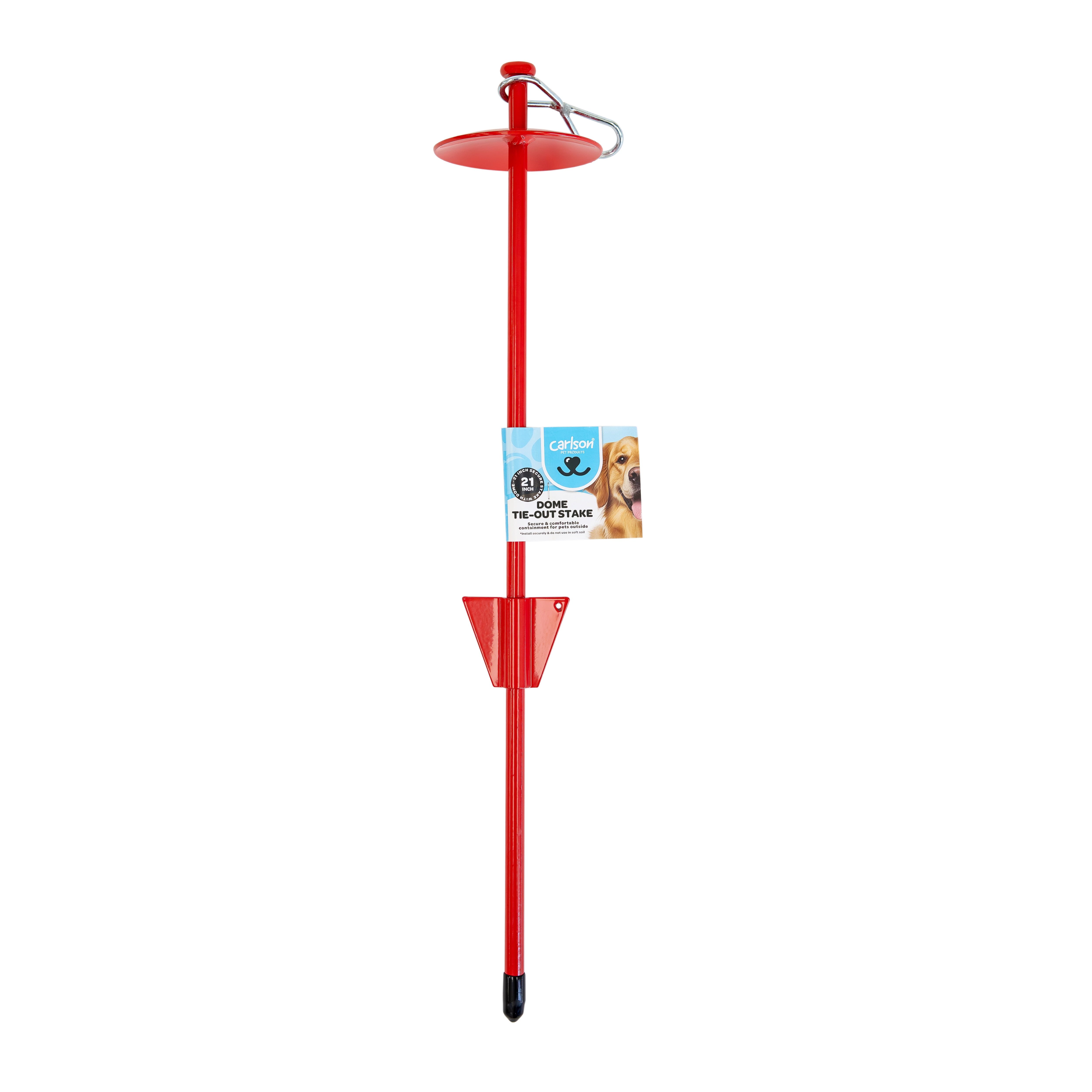 Carlson Pet Dome Stake with Barbed Body for Outdoor Security