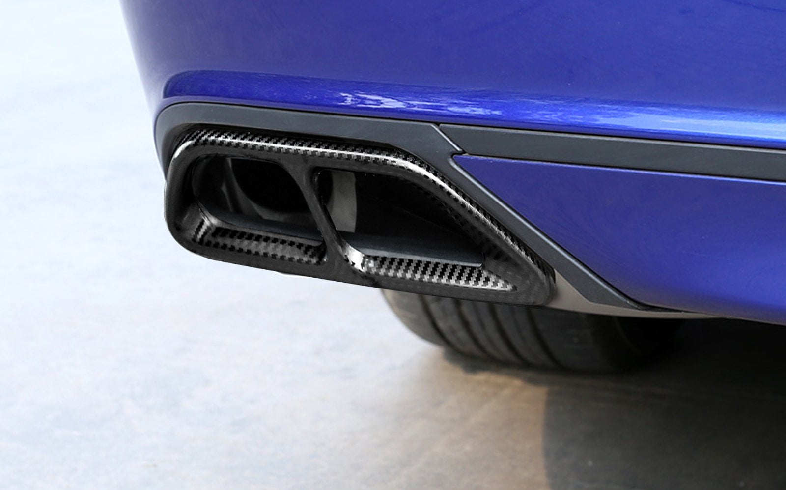 Areyourshop 2pcs Fiber Steel Rear Cylinder Exhaust Pipe Cover for Honda Accord 2018 2019 Carbon