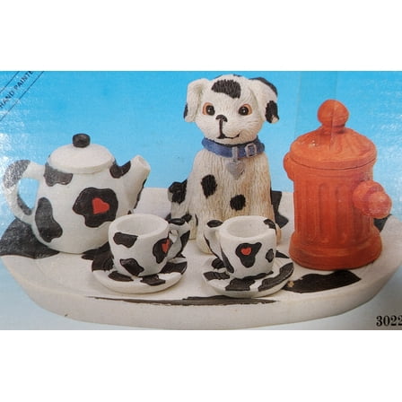 Young's Collectables DALMATION DOG TEA SET, New (30229)