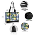thumbnail image 2 of FORMRS Laptop Tote Bag for Women with 15.6" Computer Compartments Handbag, Blue Plaid Lemon, 2 of 7