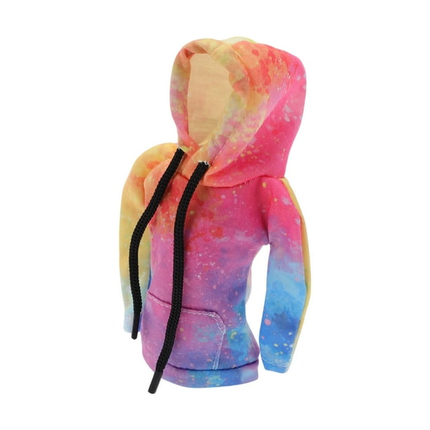 Cubierta de pomo de cambio de marcha para automóvil SUV camión Unique Bargains, protector de palanca de cambios manual estilo hoodie amarillo, rosa, azul 1 Pc 6.5"x4.13" poliéster