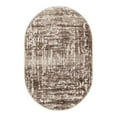 thumbnail image 2 of Unique Loom Hermitage Collection Area Rug - Armor (2' x 3' Oval Chocolate Brown/Black), 2 of 11