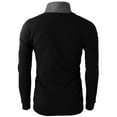 thumbnail image 3 of H2H Mens Casual Slim Fit Jacket Cardigans Long Sleeve Thermal BLACK US M/ASIA L (JLSK03), 3 of 5