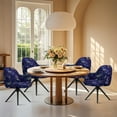 thumbnail image 4 of Xoenoiee Galaxy Dragonfly Print Velvet Curved Back Dining Room Chair Covers with Arms Stretch Swivel Bar Stool Chair Slipcover, Removable Vanity Kitchen Office Desk Armchair Protector Covers, 4 of 7