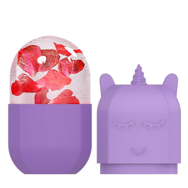 Muyoka Rodillo de hielo Belleza de la piel Rodillo facial de hielo Cuidado de la piel de silicona portátil Molde de hielo facial Reutilizable Aclarar Lubricar Eliminar líneas finas Tratamiento facial Muyoka Hogar
