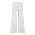 thumbnail image 2 of Hfnxid Women's Flare Yoga Pant High Waist Tummy Control Workout Trousers Solid Color Gym Athletic Trouser White，XL, 2 of 3