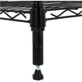 thumbnail image 3 of 2-Shelf Adjustable Heavy Duty Steel Wire Rack Storage Shelving Organizer for Kitchen, Garage, 23.62" L x 13.77" W x 31.49" H, Black, 3 of 7
