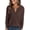 03-Red Brown, variant on Long Sleeve Waffle Knit Shirts for Women Spring Fall Dressy Casual Button Up V Neck Henley Tops Loose Basic Tees Winter Clothes Parchment Small