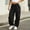 (Fashion 203)Black, variant on Women's Casual Loose Drawstring Pants Elastic High Waist Trousers with Pockets Adjustable Ankle Cuffs for Daily